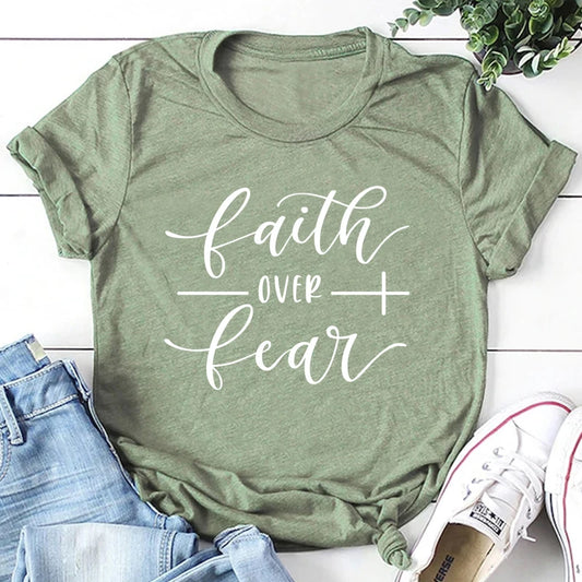 Faith Over Fear T-Shirt – Christian Inspirational Tee