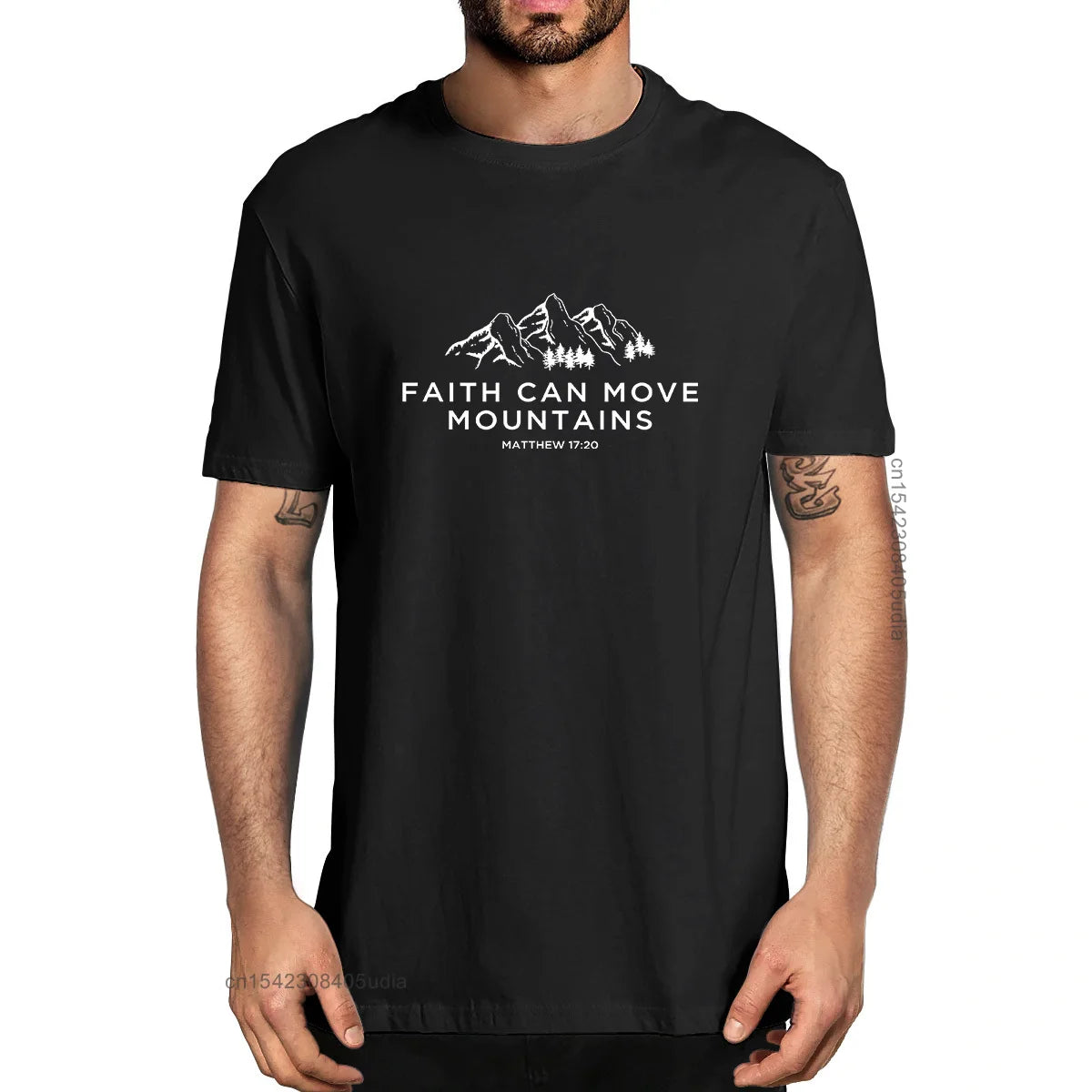 Faith Can Move Mountains T-Shirt – Christian Bible Tee