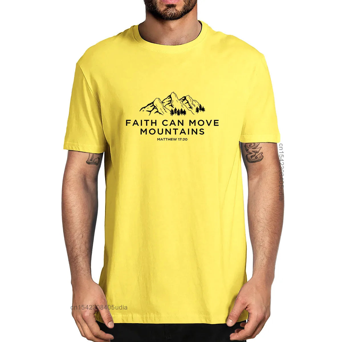 Faith Can Move Mountains T-Shirt – Christian Bible Tee