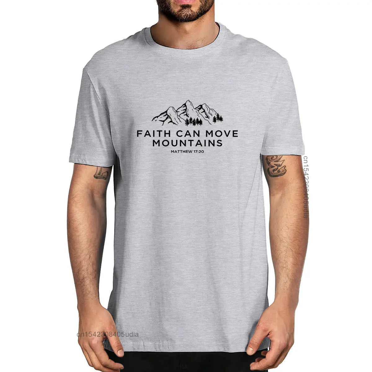 Faith Can Move Mountains T-Shirt – Christian Bible Tee