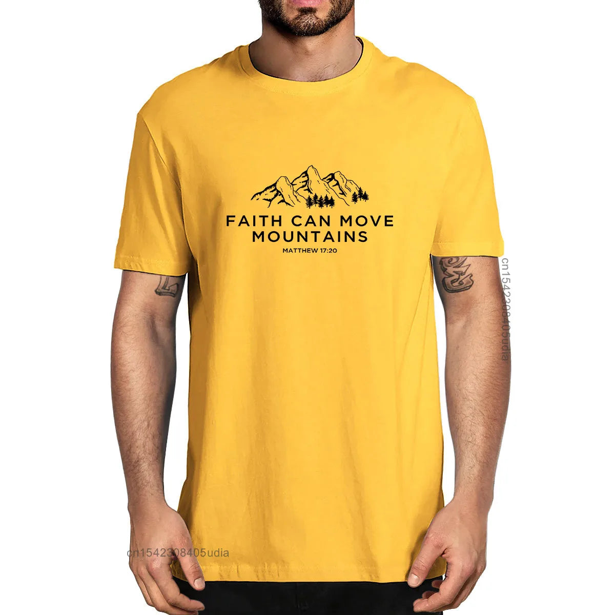 Faith Can Move Mountains T-Shirt – Christian Bible Tee