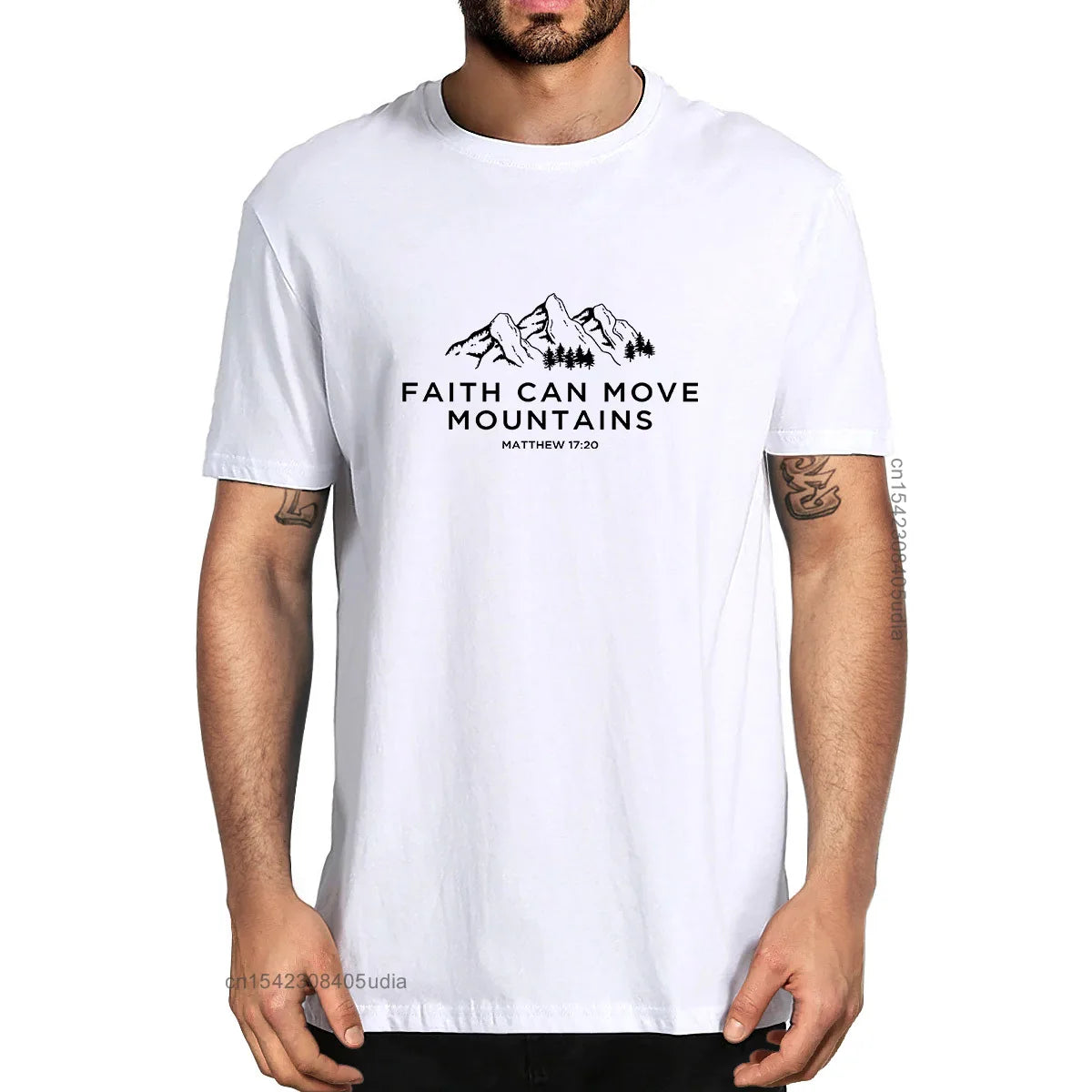 Faith Can Move Mountains T-Shirt – Christian Bible Tee