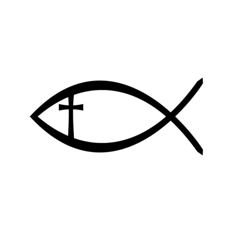 Ichthys Jesus Fish Car Decal – Christian Vinyl Sticker