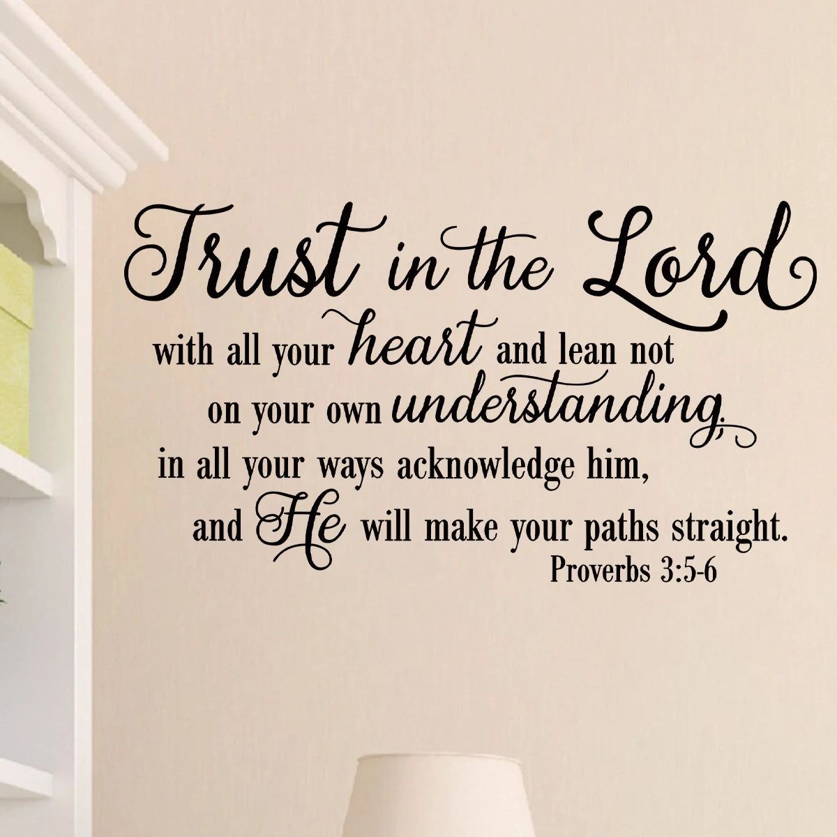 Proverbs 3:5-6 Wall Decal – Trust in the Lord Verse