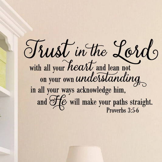 Proverbs 3:5-6 Wall Decal – Trust in the Lord Verse