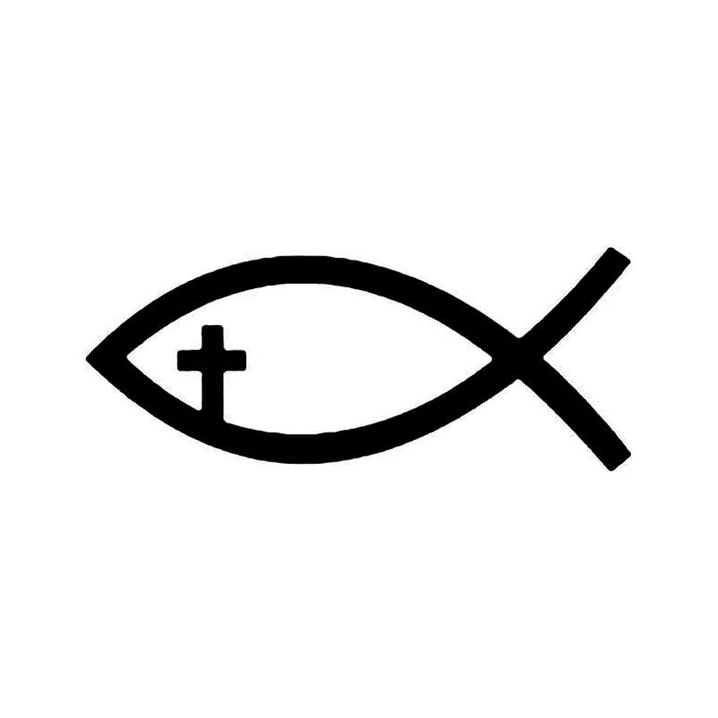 Ichthys Jesus Fish Car Decal – Christian Vinyl Sticker