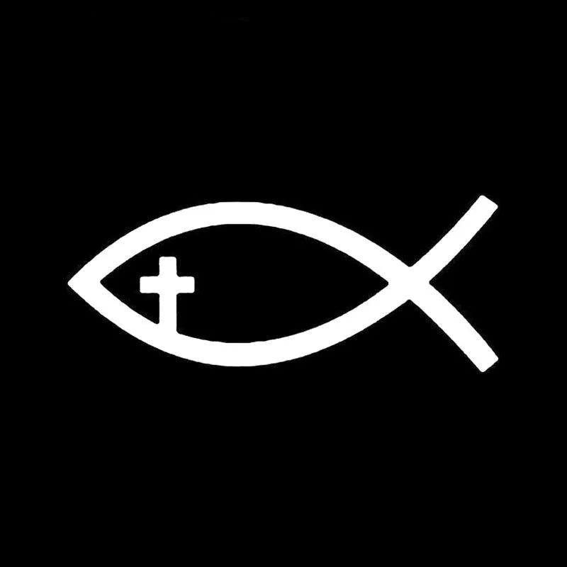 Ichthys Jesus Fish Car Decal – Christian Vinyl Sticker