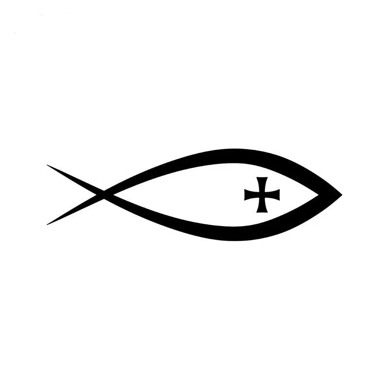 Ichthys Jesus Fish Car Decal – Christian Vinyl Sticker