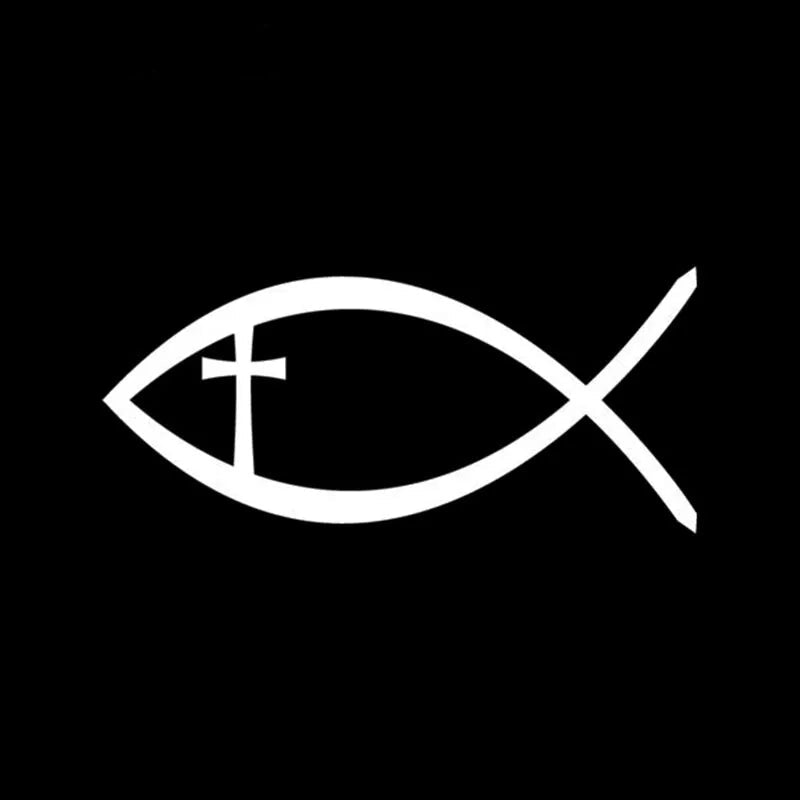 Ichthys Jesus Fish Car Decal – Christian Vinyl Sticker