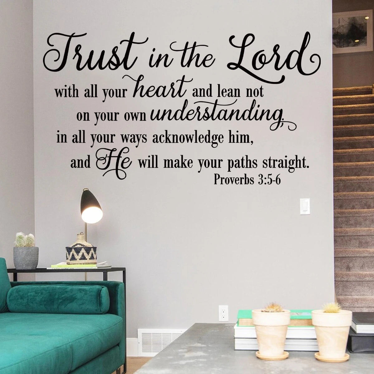 Proverbs 3:5-6 Wall Decal – Trust in the Lord Verse