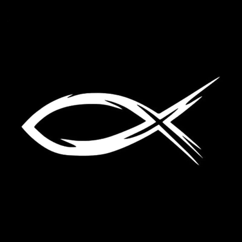 Ichthys Jesus Fish Car Decal – Christian Vinyl Sticker