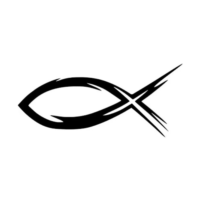 Ichthys Jesus Fish Car Decal – Christian Vinyl Sticker