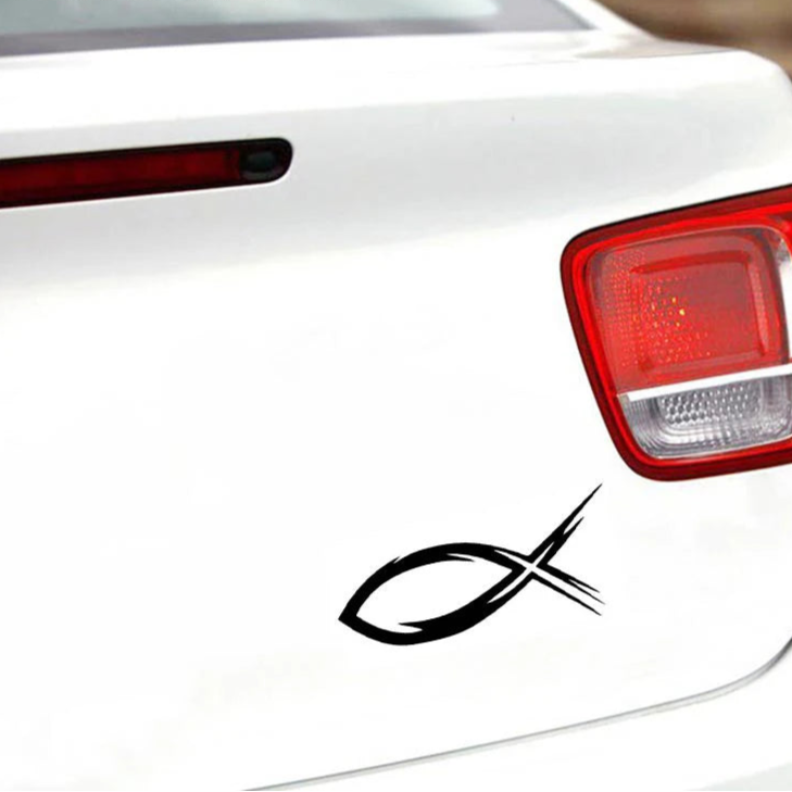 Ichthys Jesus Fish Car Decal – Christian Vinyl Sticker