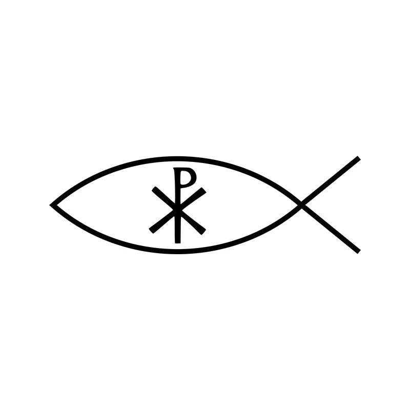 Ichthys Jesus Fish Car Decal – Christian Vinyl Sticker