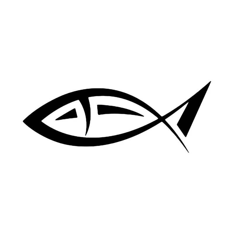 Ichthys Jesus Fish Car Decal – Christian Vinyl Sticker