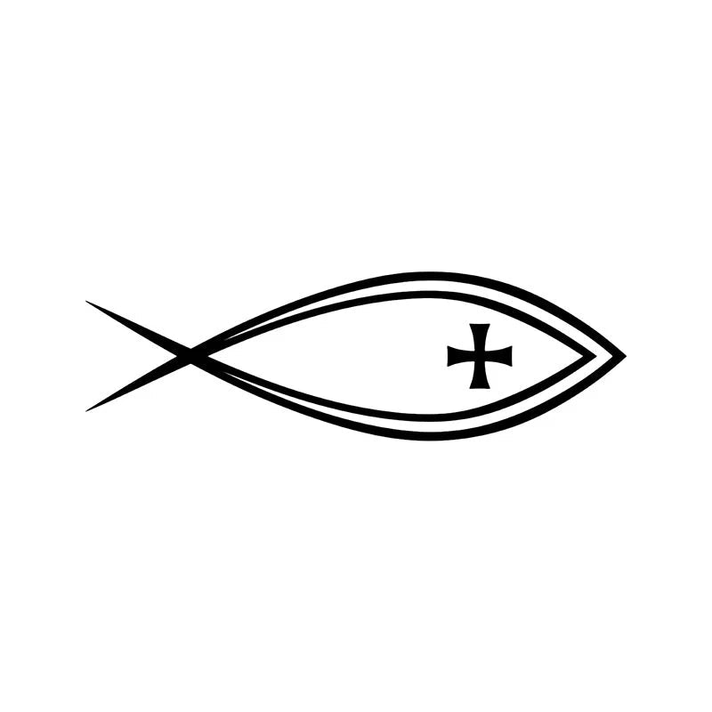 Ichthys Jesus Fish Car Decal – Christian Vinyl Sticker