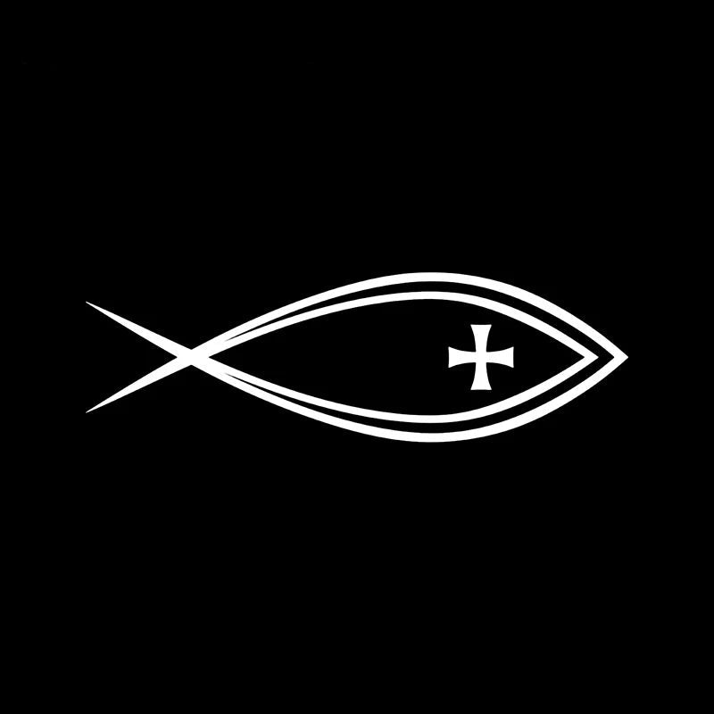 Ichthys Jesus Fish Car Decal – Christian Vinyl Sticker